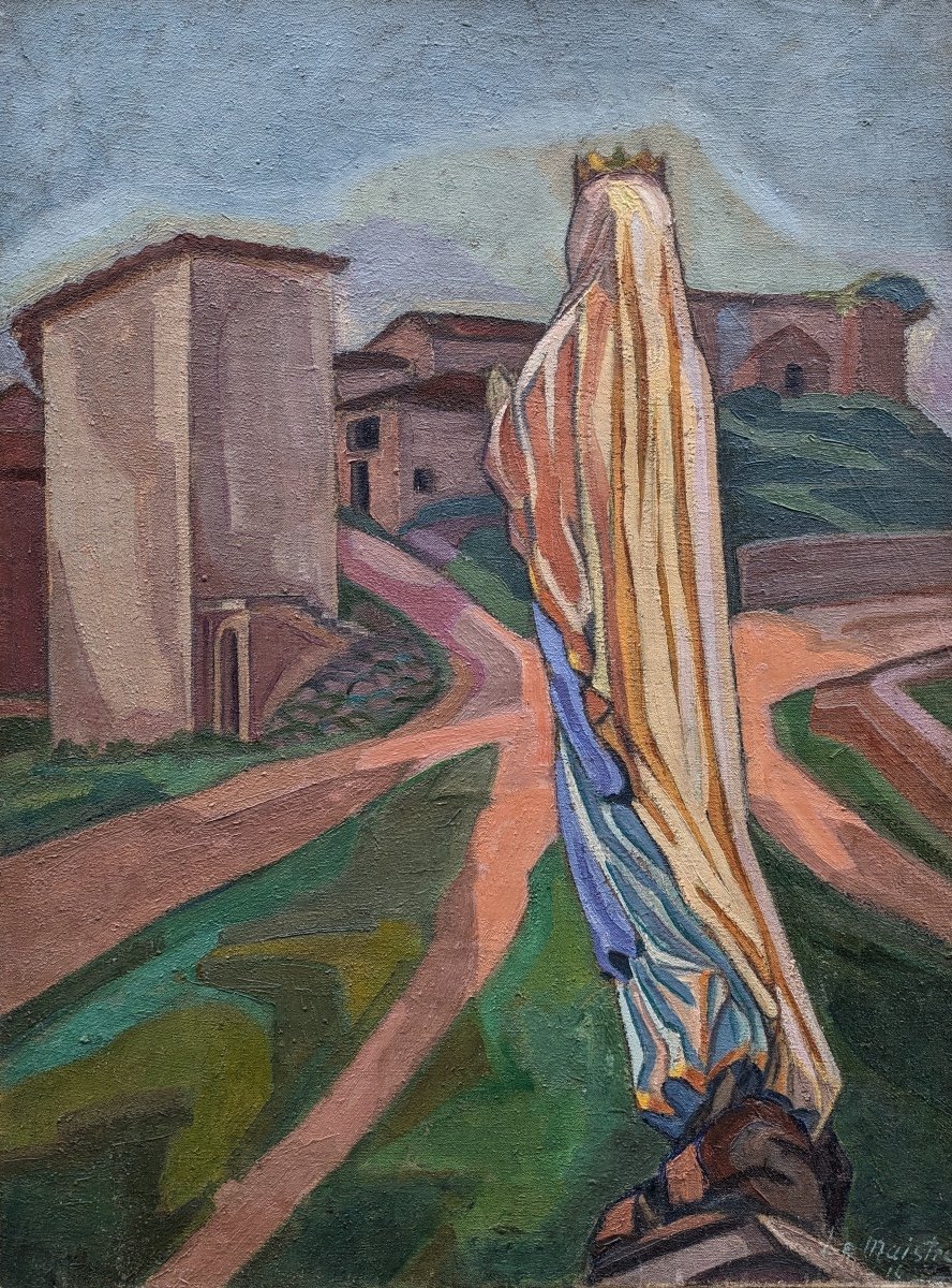 Henri De Maistre (1891-1953) Landscape With The Virgin 