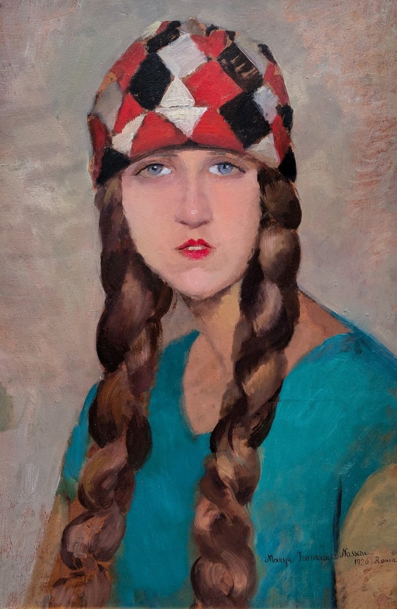 Maria Fromowicz Nassau (1897-1940) Jeune Femme Aux Tresses 