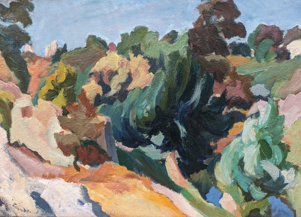 Jan Wacław Zawadowski Dit Zawado (1891-1982) Paysage Vers Aix En Provence 