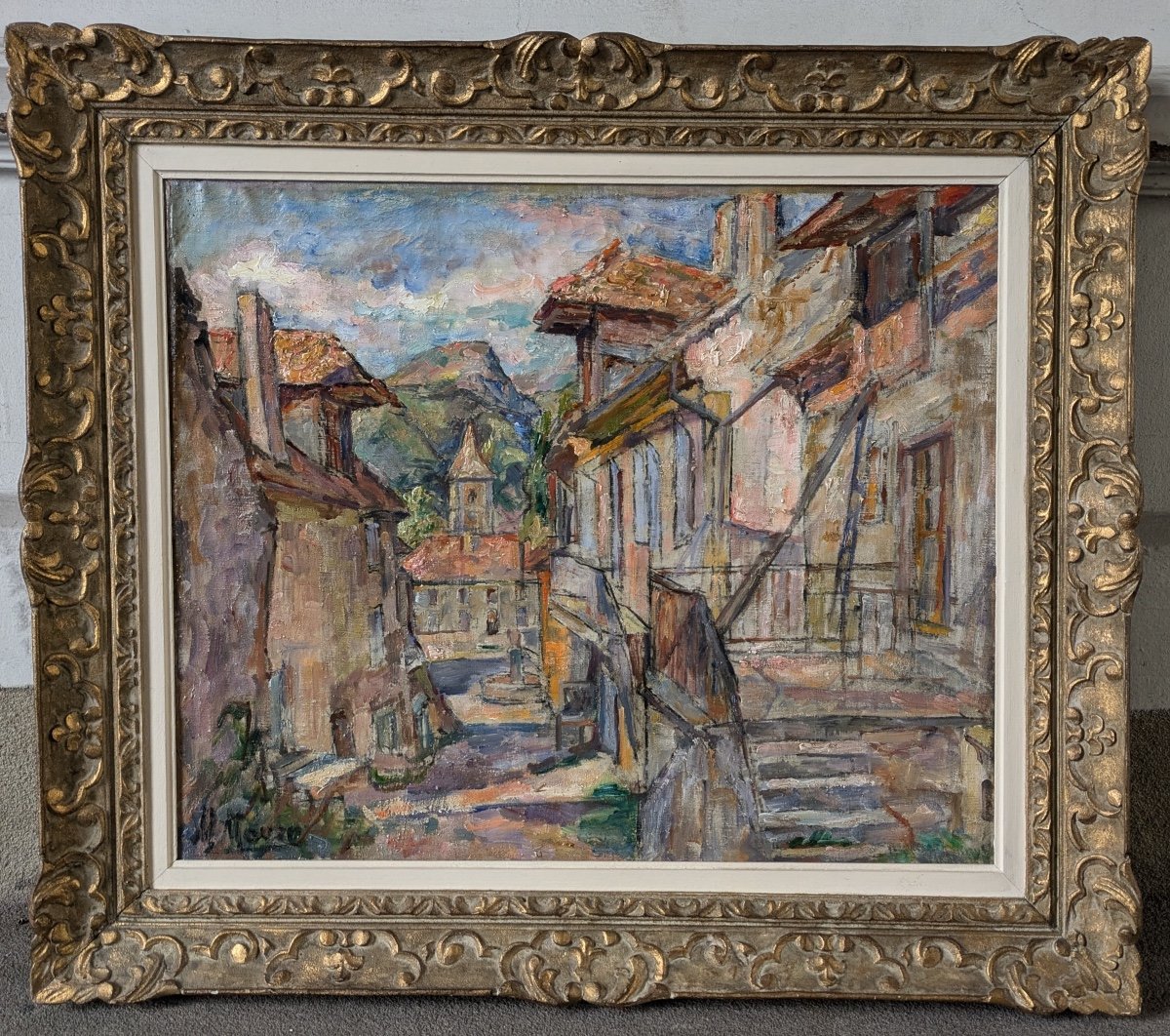 Mania Mavro (1889-1969) Vue d'Un Village Ukrainien Ukrainian 