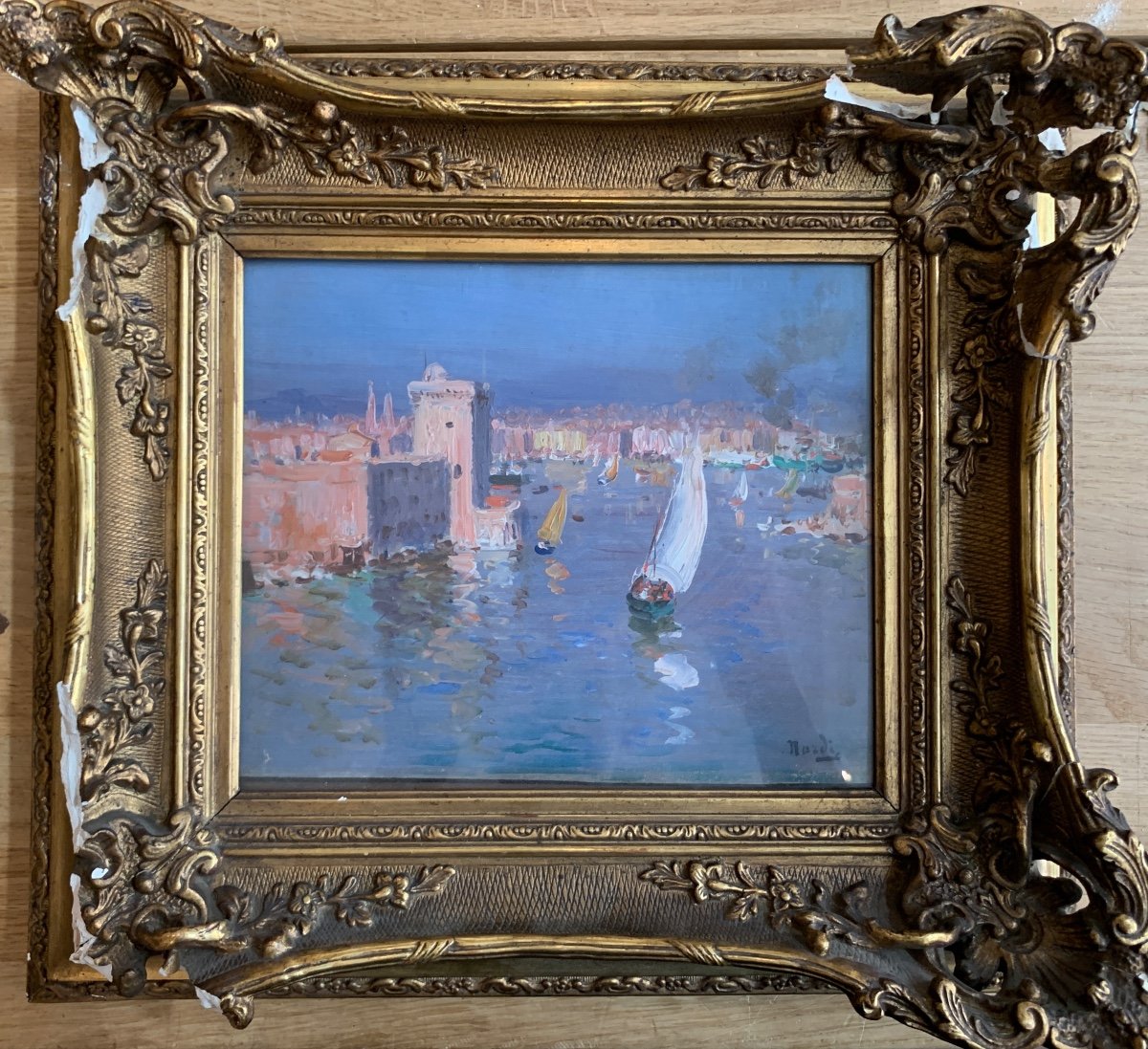François Nardi (1861-1936) The Port Of Marseille -photo-2