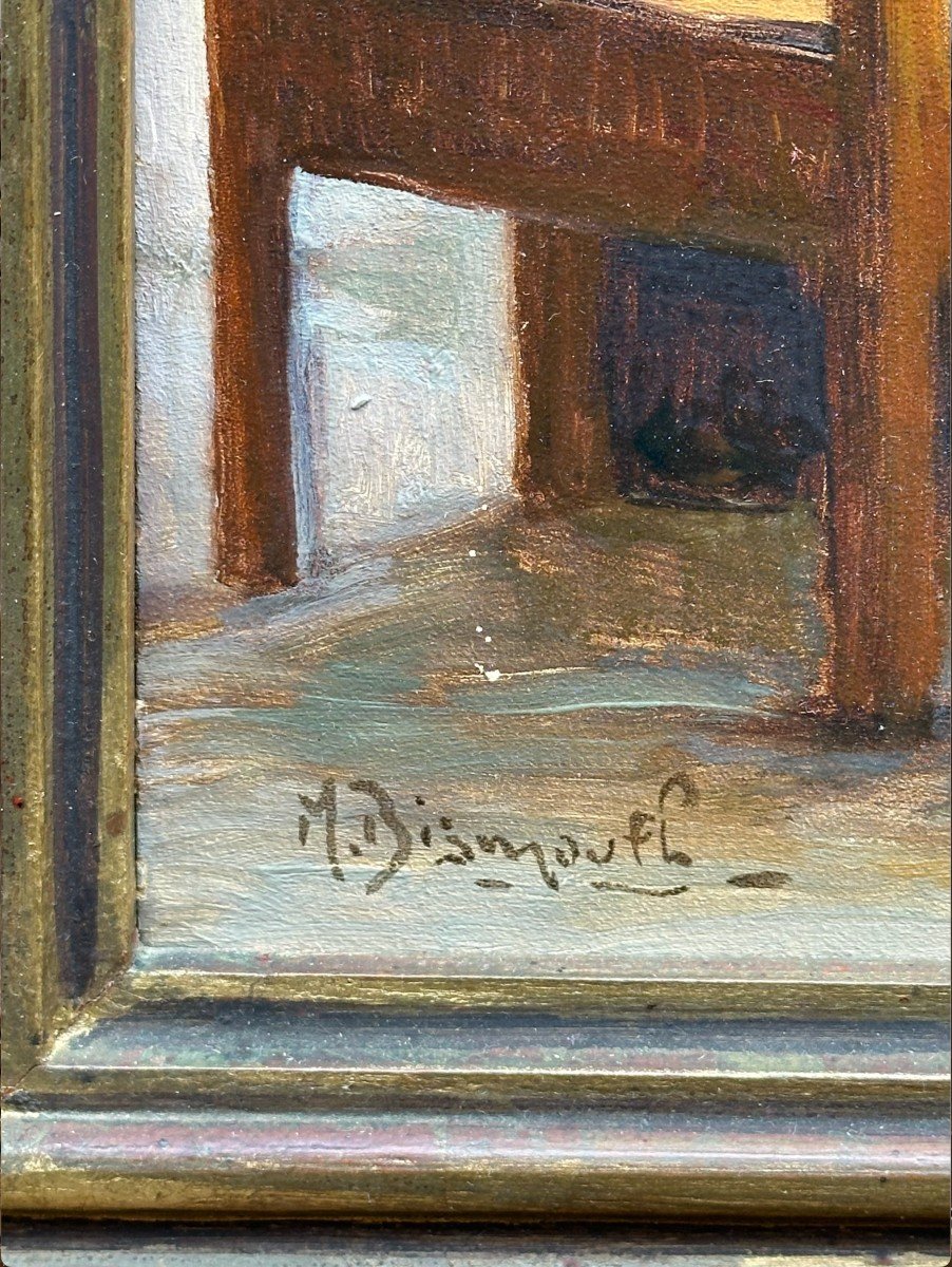 Maurice Bismouth (1891-1965), "Prière Dans La Synagogue"-photo-3