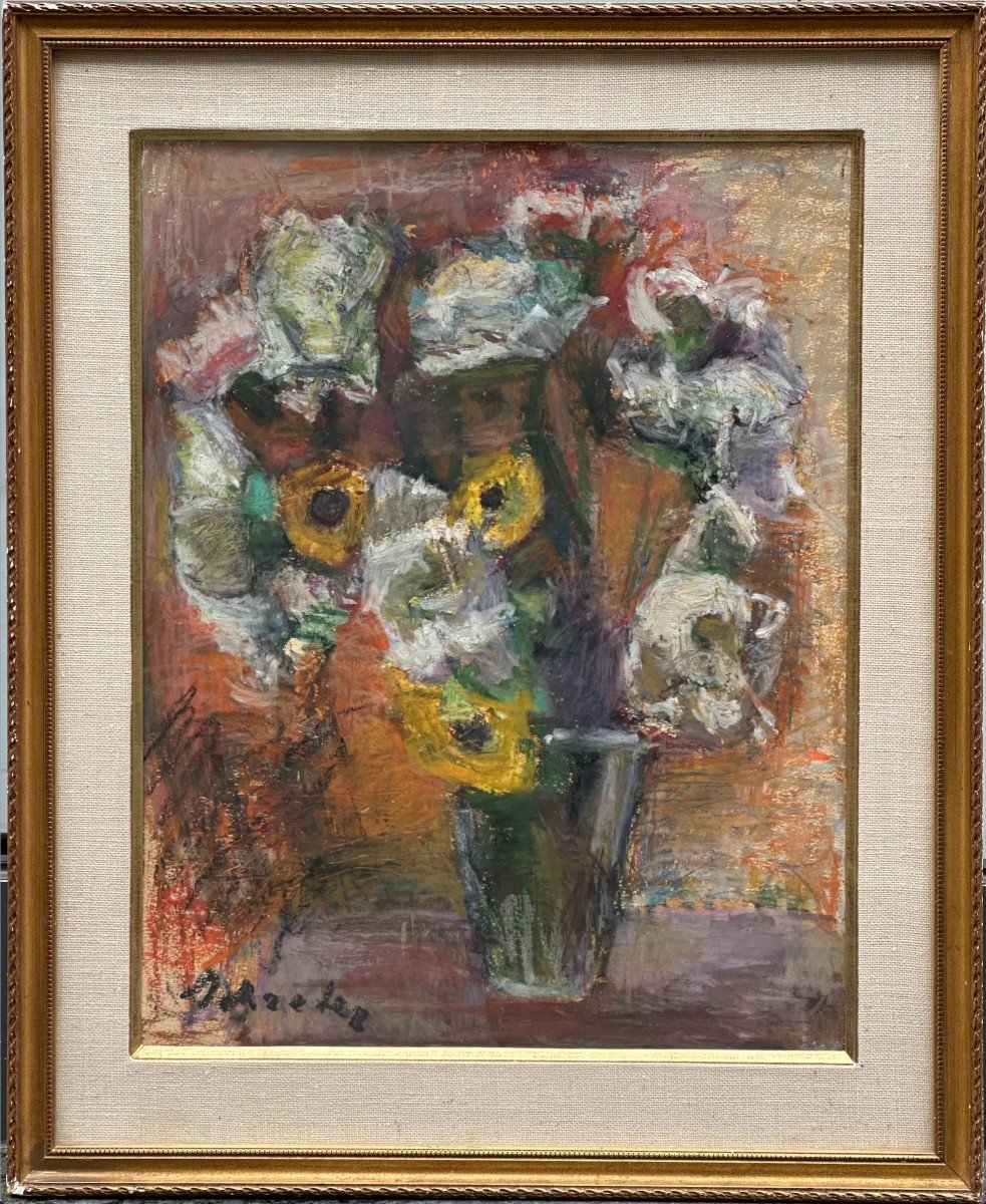 Zygmunt Schreter (1896-1977), "Bouquet De Roses Et De Rudbeckias"-photo-2