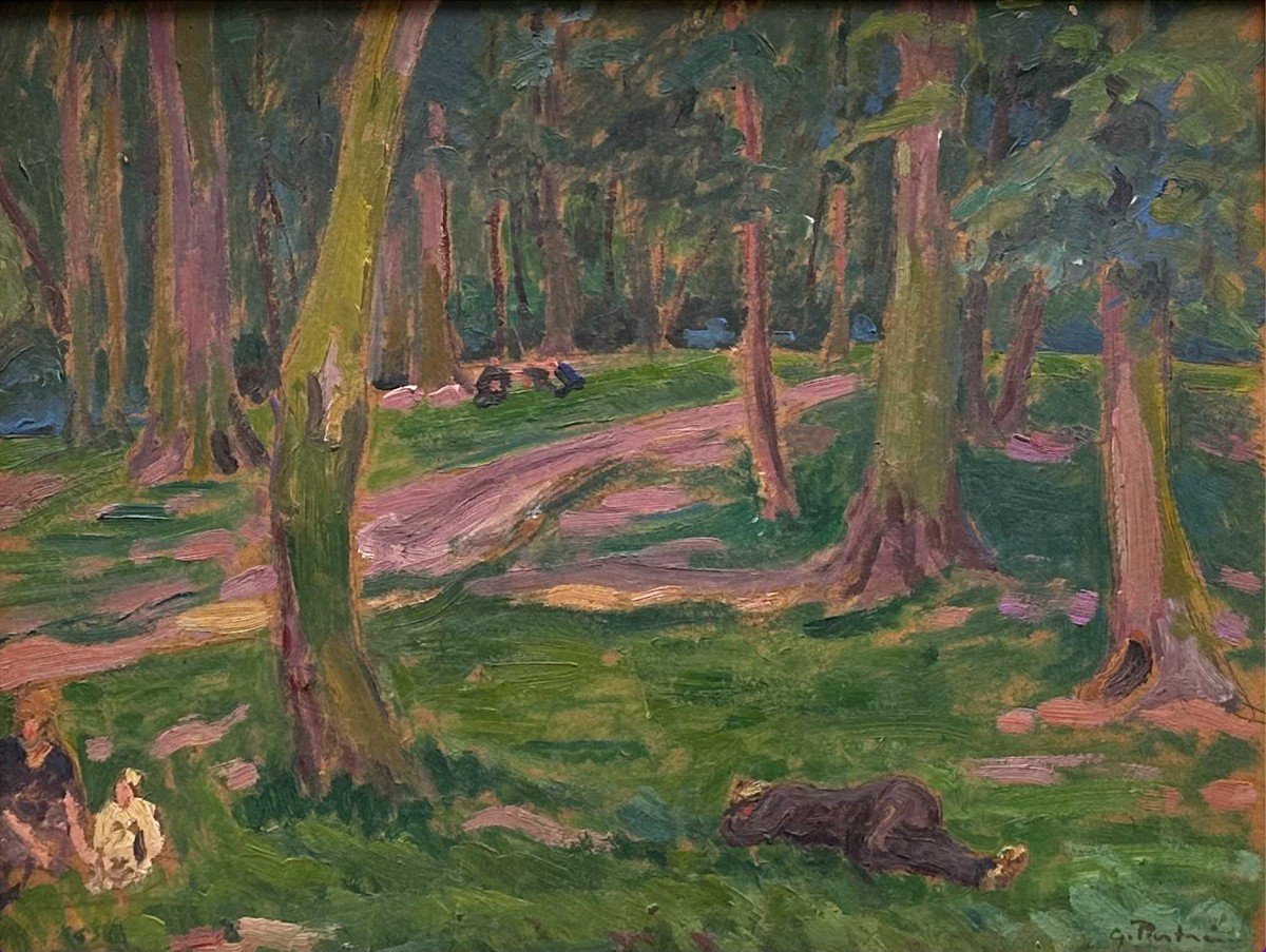 Gaston Pastré ( 1881-1947 ), "Après-midi Dans Le Sous-bois"