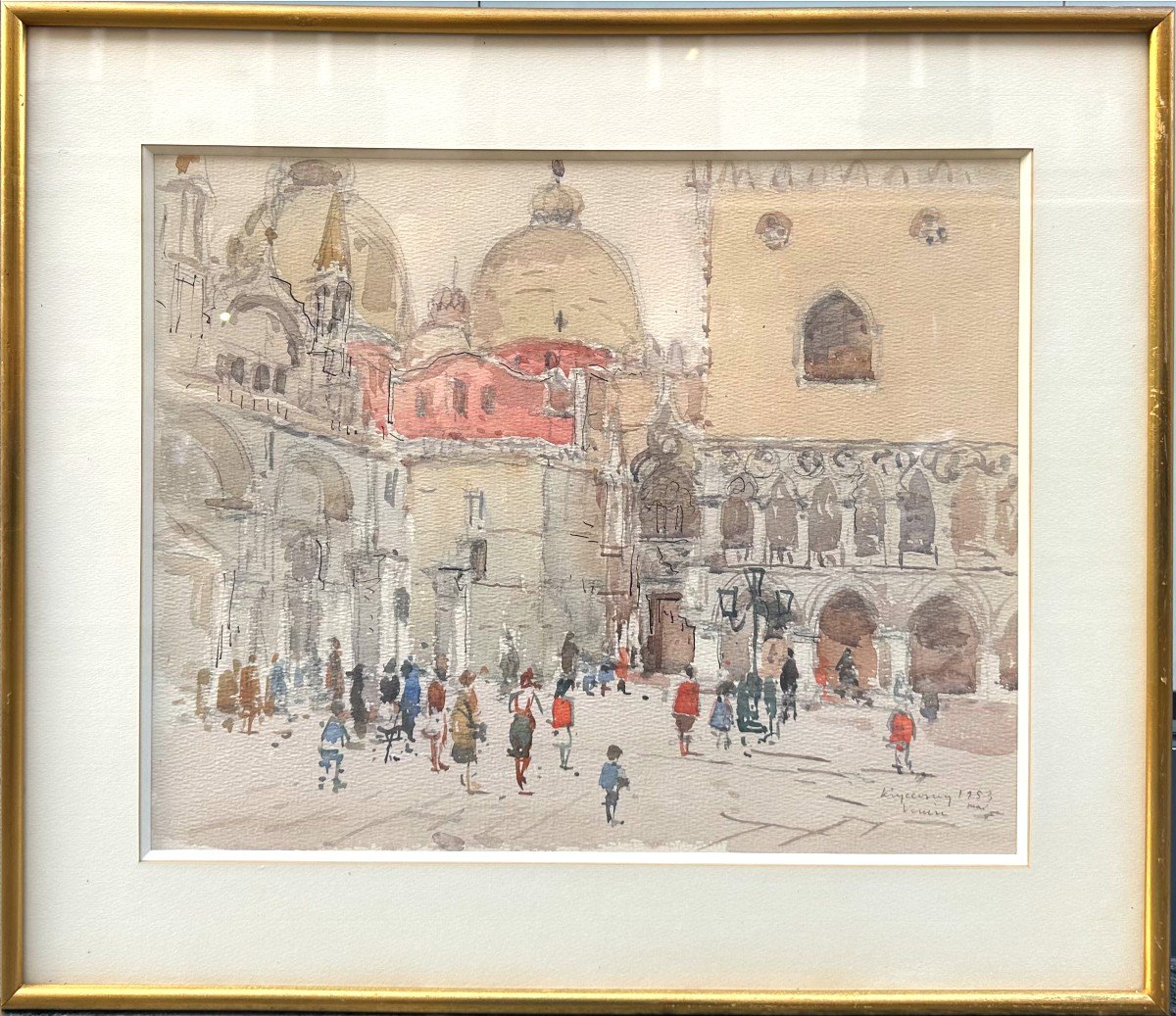 Nicolas Krycevsky (kharkov 1898 - Paris 1961), "saint Mark's Square In Venice"-photo-2