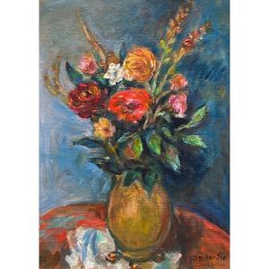 Eliahu (elias) Kohn (1906-1966) Flowers In A Vase Poland