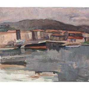 Adolf Milich (1884-1964) Port de Saint-Tropez 