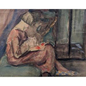 Sonia Lewitska (1880-1937) Woman Reading 