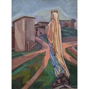 Henri De Maistre (1891-1953) Landscape With The Virgin 