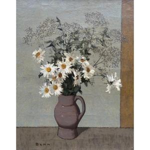 Bencjon Rabinowicz Dit Benn Summer Bouquet Oil On Canvas