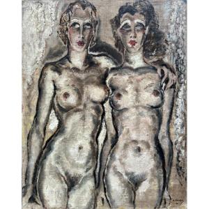 Arthur Greuell (1891 - 1966) - "les Deux Modèles Nus" 