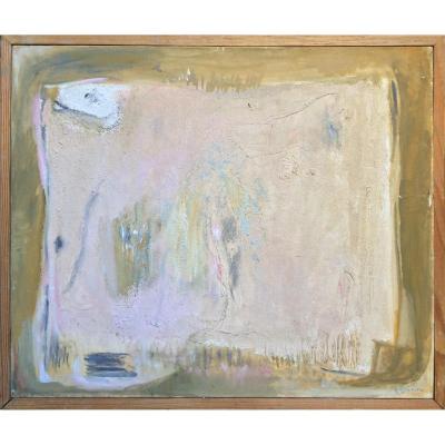 Pierre Grimm, Composition Abstraite, Oil On Canvas, 46 X 55 Cm