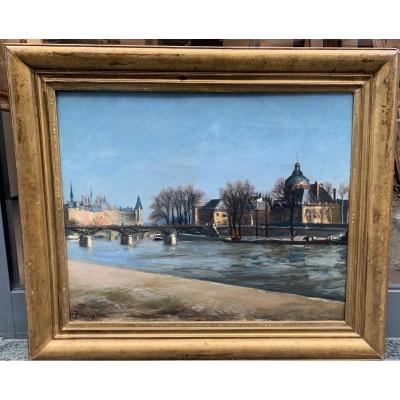 Henri Hayden (1883 Varsovie - 1970 Paris)  Le Pont Des Arts Paris 1934  