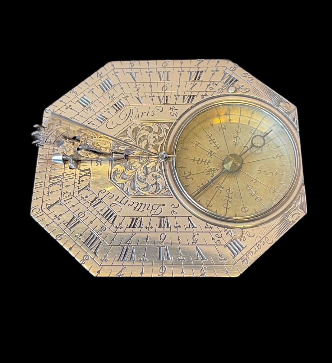 Michael Butterfield, Silver Sundial, Paris, 17th Century.-photo-2