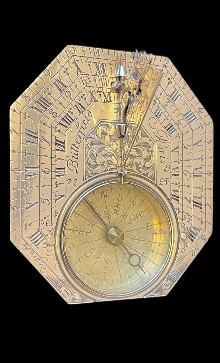 Michael Butterfield, Silver Sundial, Paris, 17th Century.-photo-4