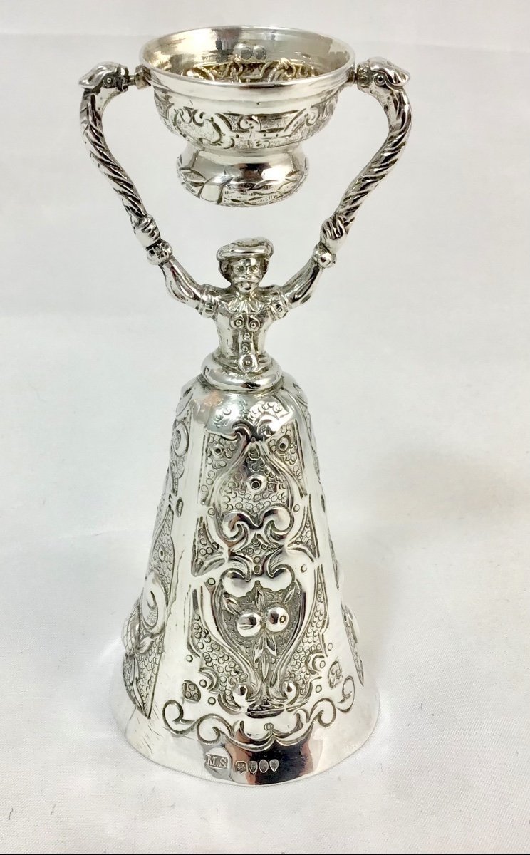 Betting Cup, London 1893, Sterling Silver, Victorian Period-photo-3