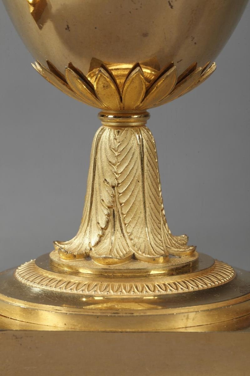 Gilt Bronze Vases From The First Empire-photo-3