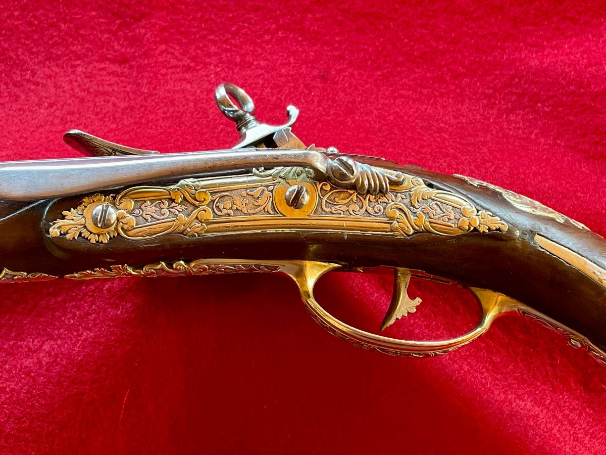 Michele Battista, Pair Of Italian Flintlock Pistols, Royal Naples Manufacture-photo-2