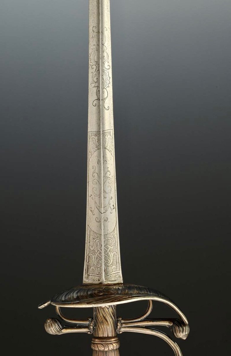 Épée En Argent, époque Louis XV, Vers 1760-photo-3