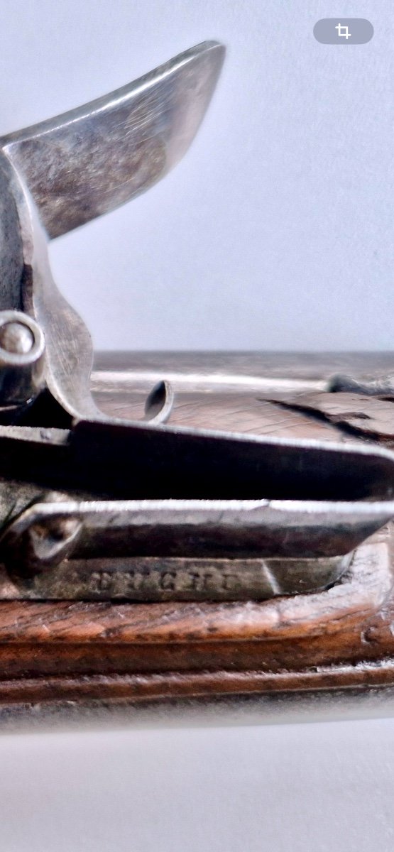 Pair Of Naval Officer Pistols, Tulle, 18th Century-photo-1