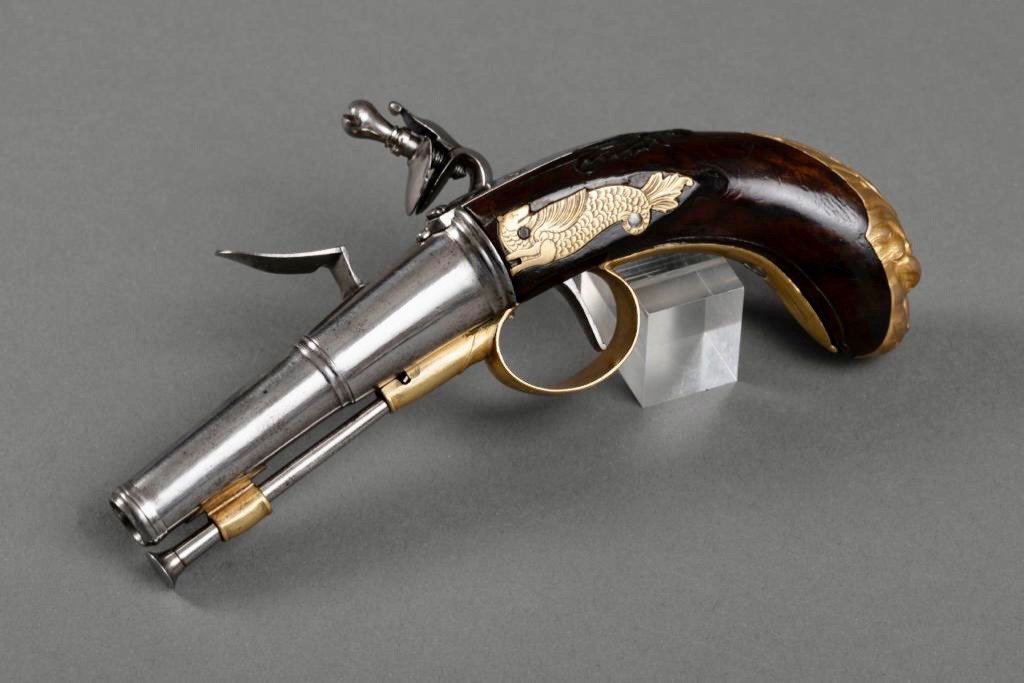 Flintlock Pistol, Revhl, Strasbourg, 18th Century-photo-2