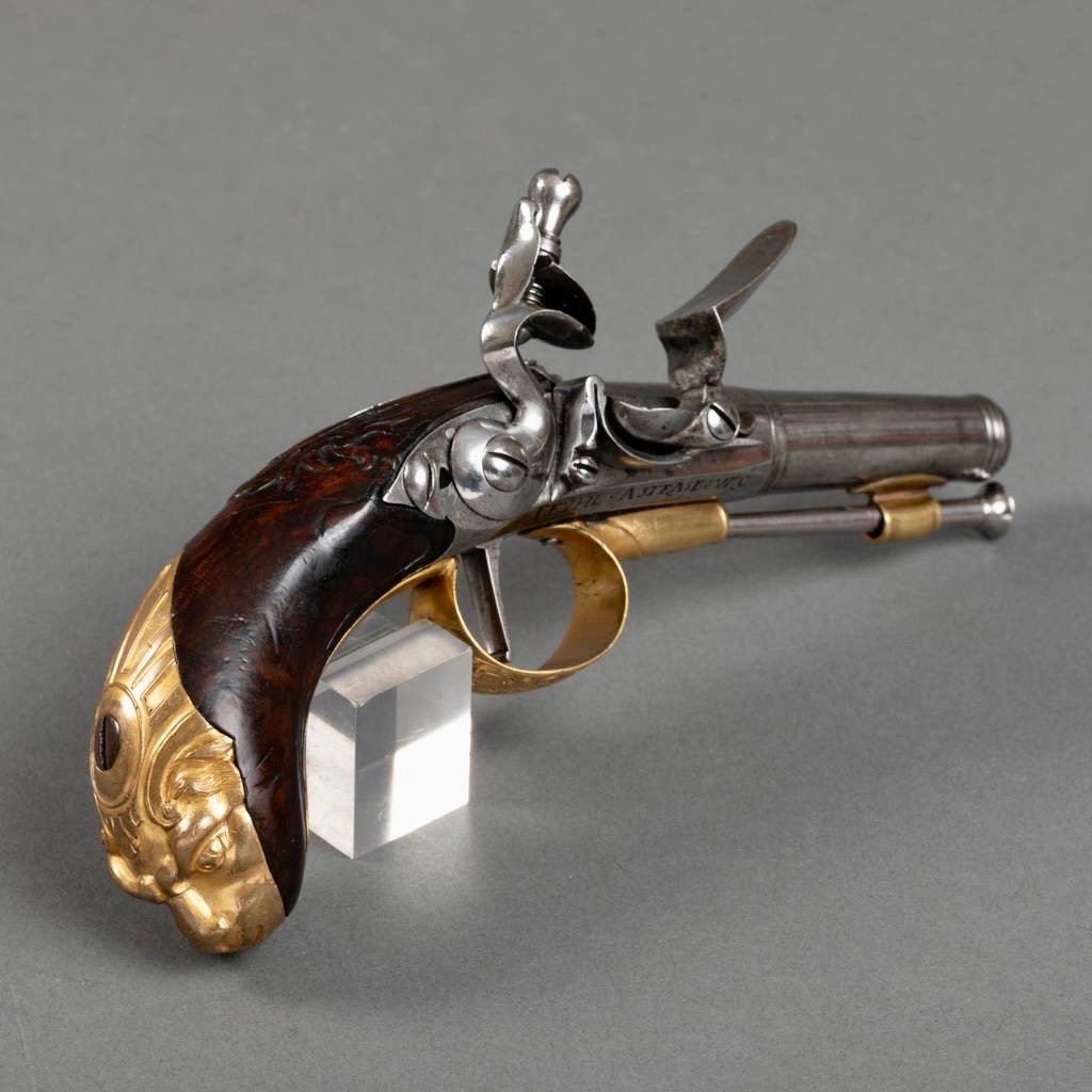 Flintlock Pistol, Revhl, Strasbourg, 18th Century-photo-3