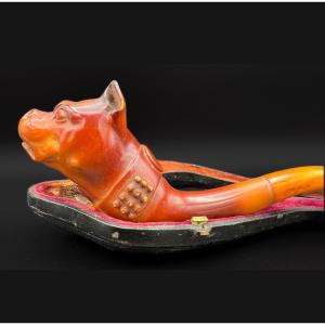 Meerschaum Pipe - Bulldog Head