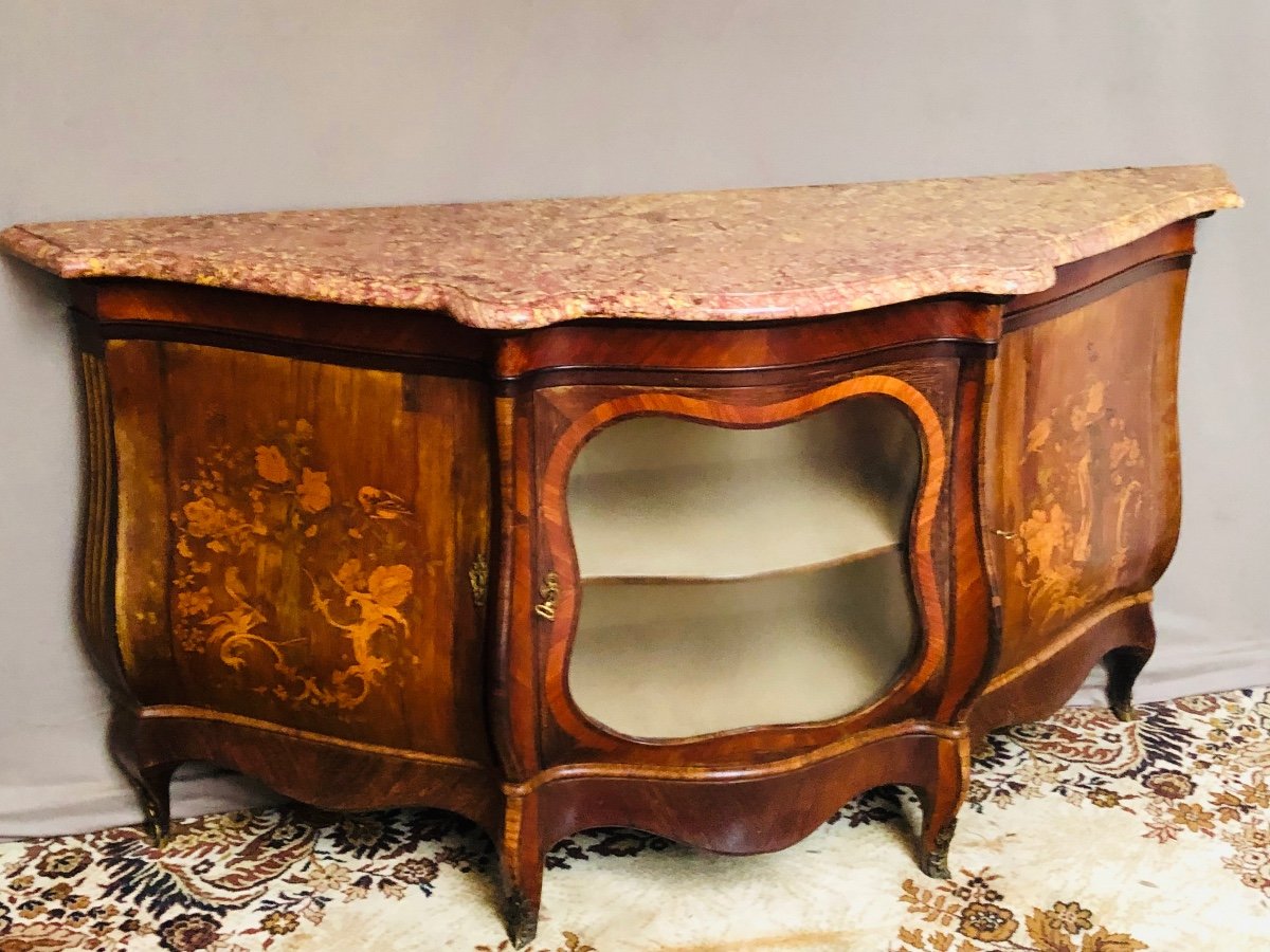 Buffet Enfilade In Napoleon III Period Marquetry-photo-2