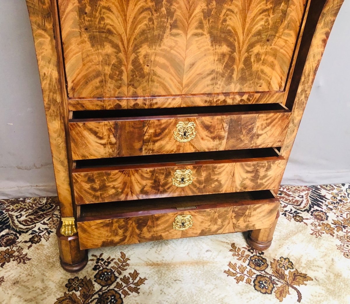 Mahogany Secretary From The Restoration Period-photo-6