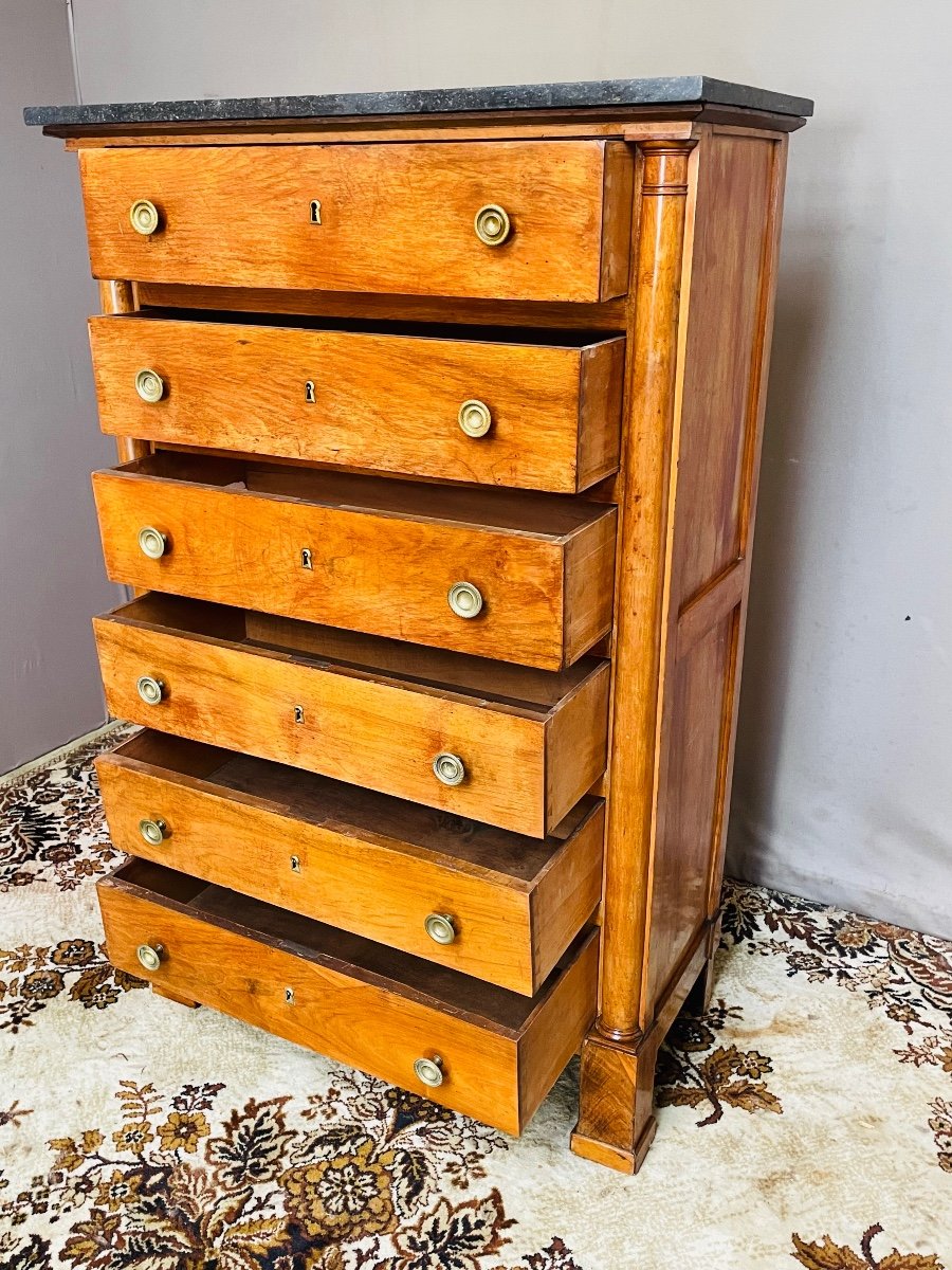 Empire Period Walnut Chest Of Drawers-photo-2