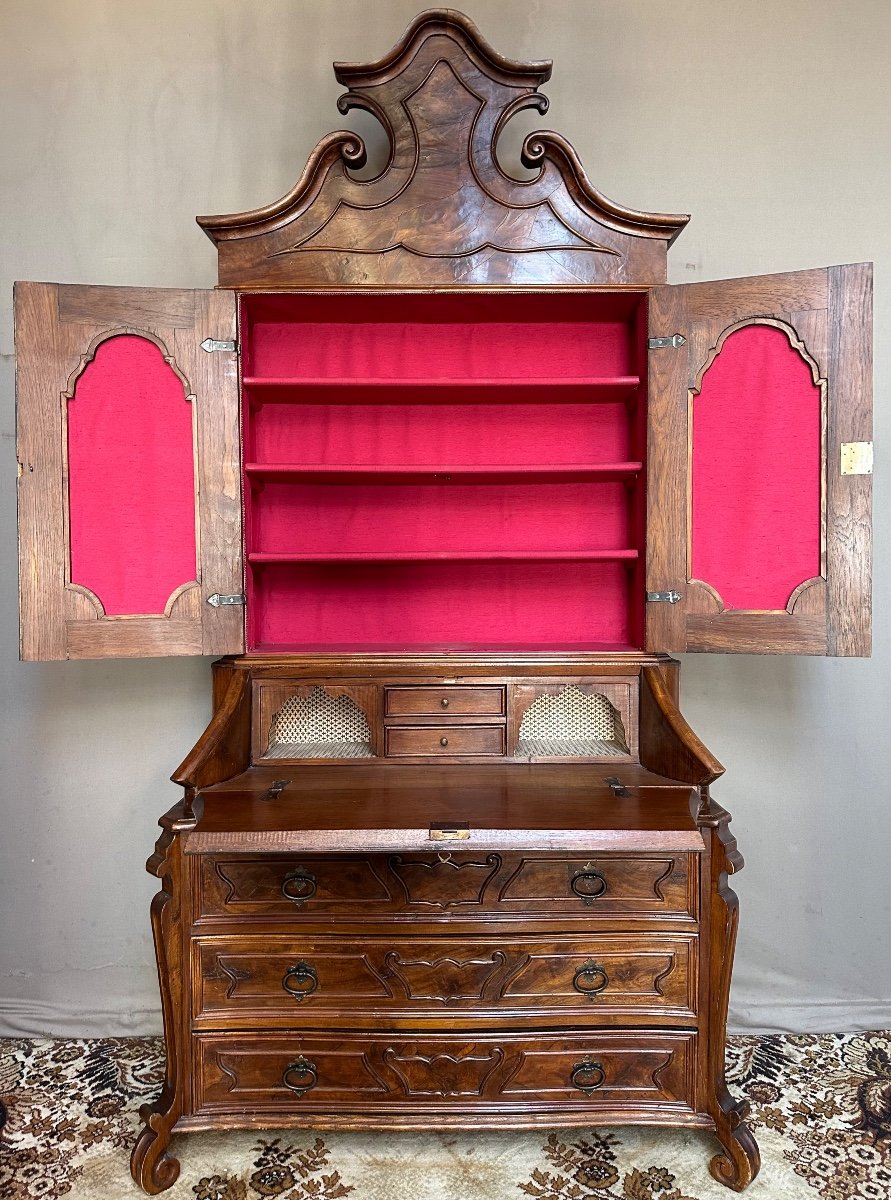 19th Century Mahogany Scriban Desk-photo-1