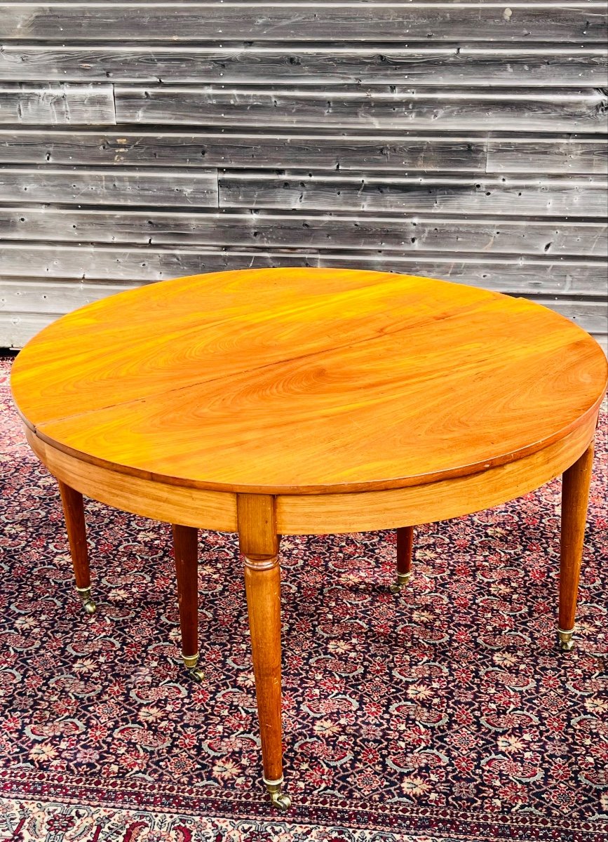 Beautiful Louis XVI Table With Mahogany Band, 19th Century