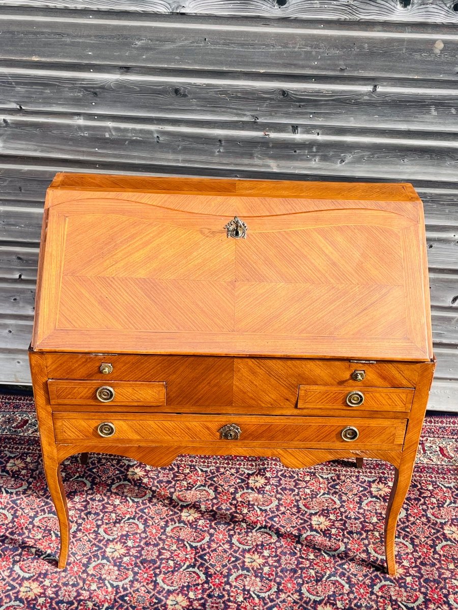 Louis XV Period Marquetry Sloping Desk-photo-2