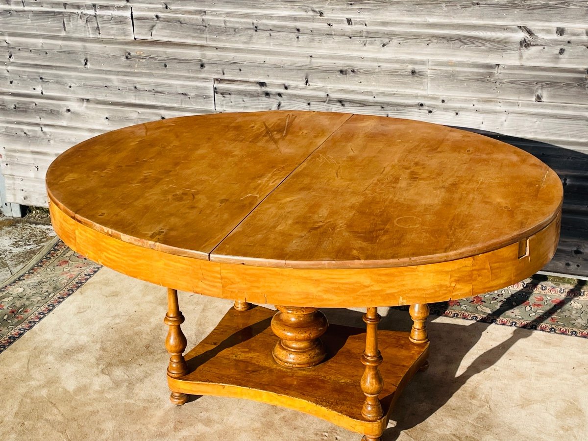 Biedermeier Extending Table From The 19th Century-photo-3