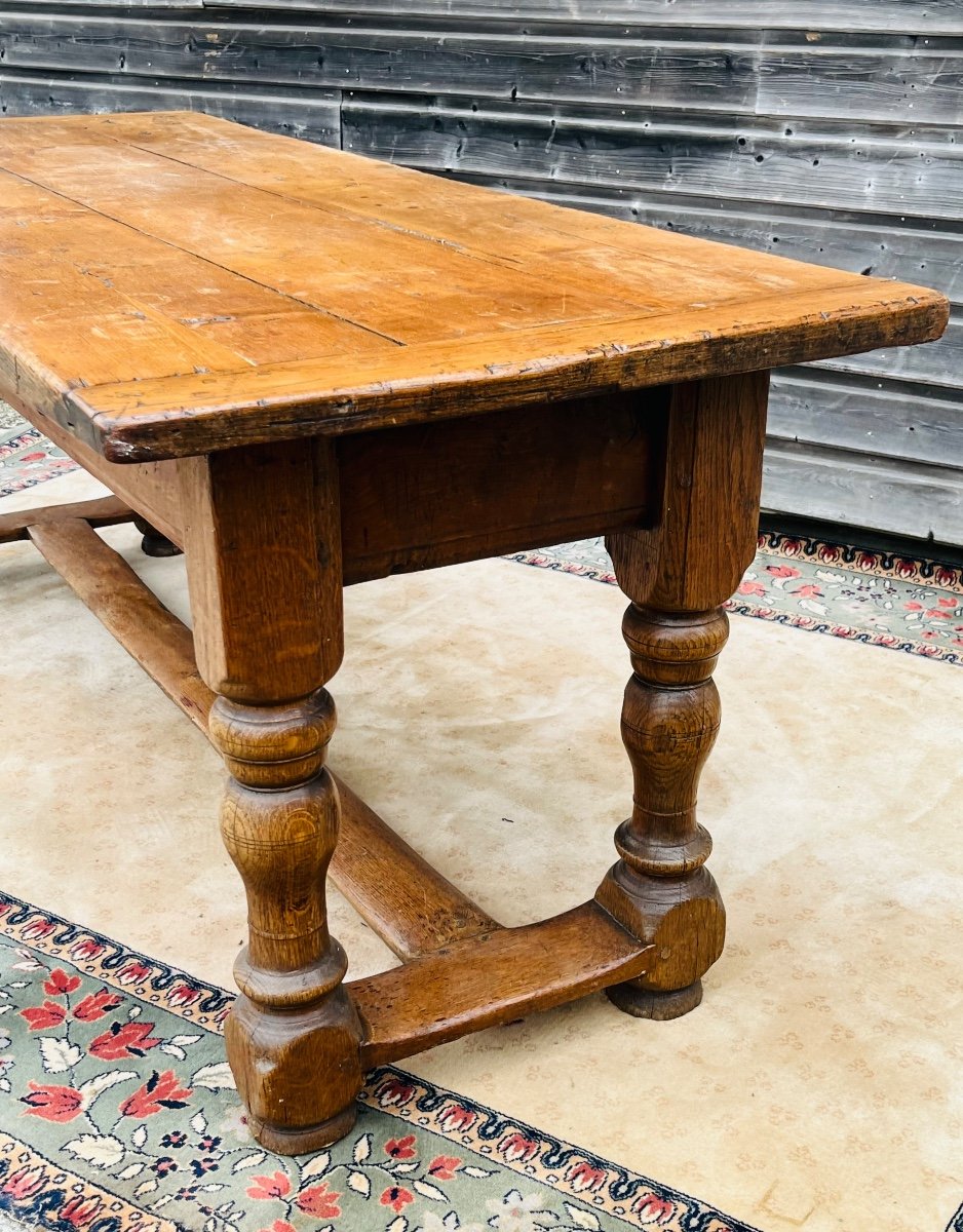 Table de réfectoire en chêne d’époque XVIII éme -photo-1