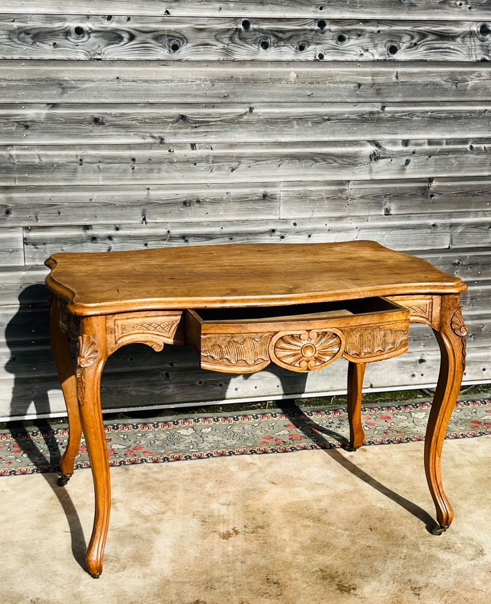 19th Century Regency Style Walnut Desk Table-photo-4