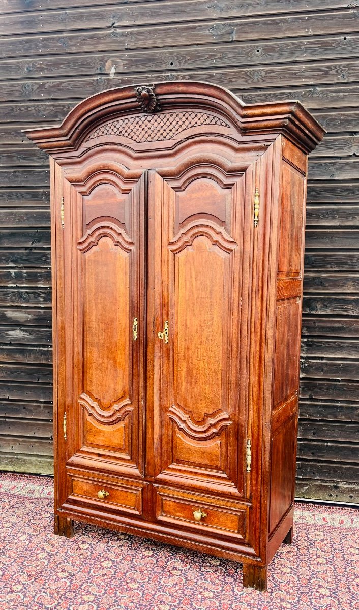 18th Century Molded Oak Cabinet-photo-2
