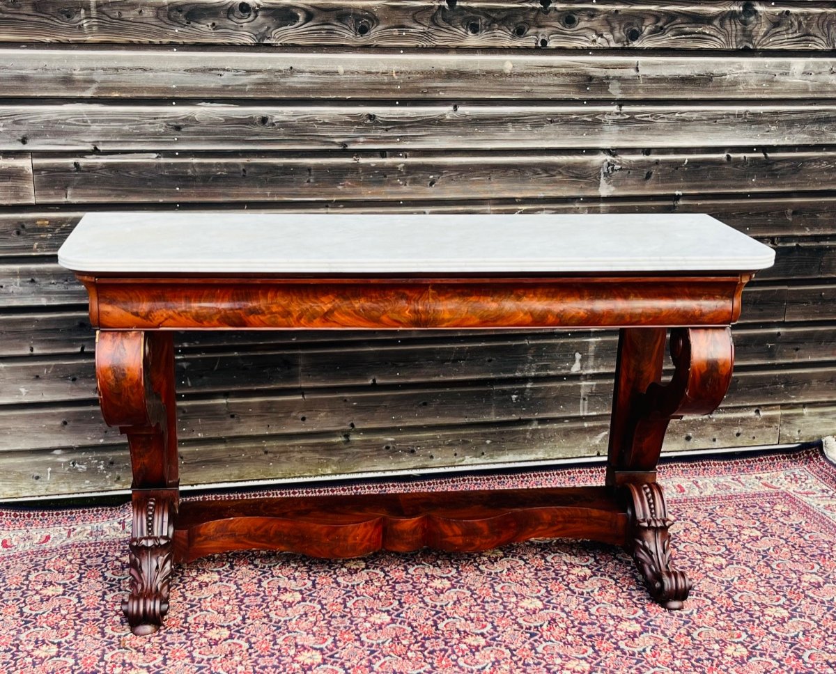 Large Mahogany Console From The Restoration Period-photo-4