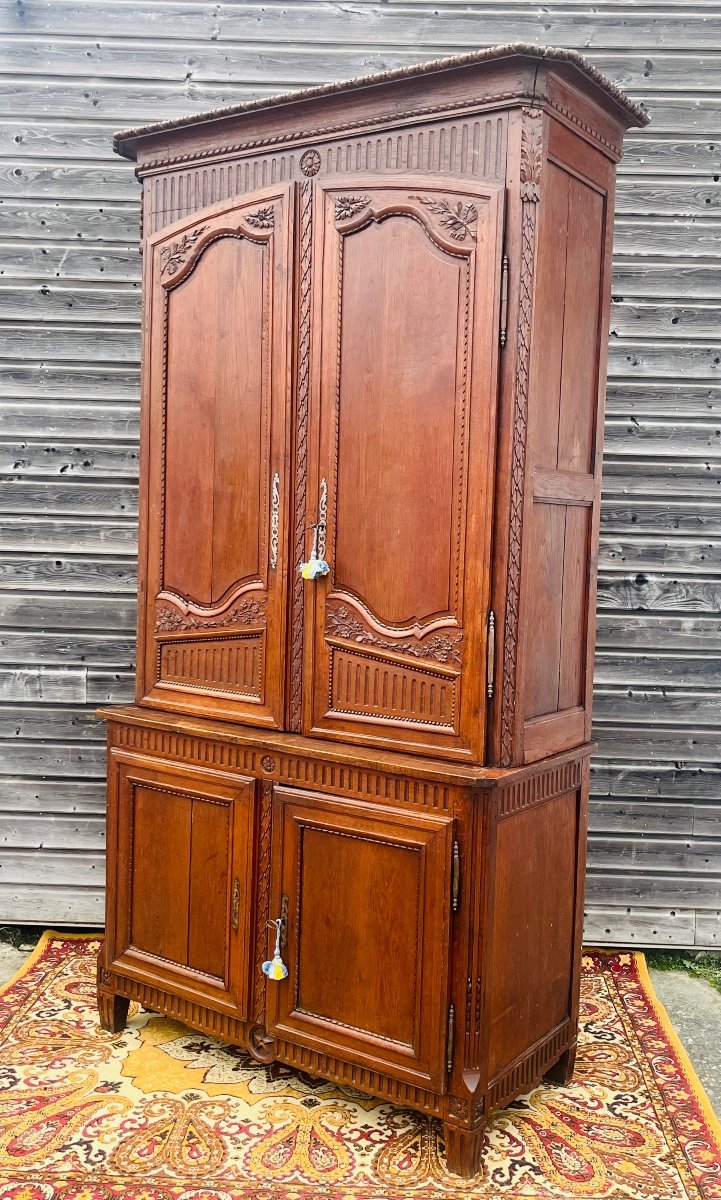 Norman Two-body Sideboard In Oak From The 19th Century-photo-4