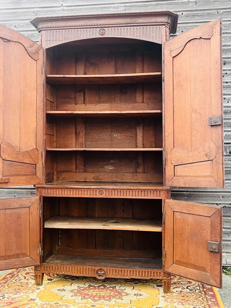 Norman Two-body Sideboard In Oak From The 19th Century-photo-1