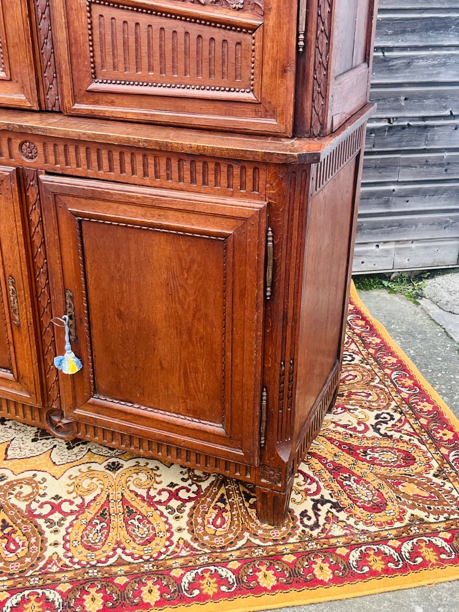 Norman Two-body Sideboard In Oak From The 19th Century-photo-2