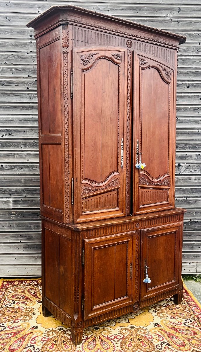 Norman Two-body Sideboard In Oak From The 19th Century-photo-4