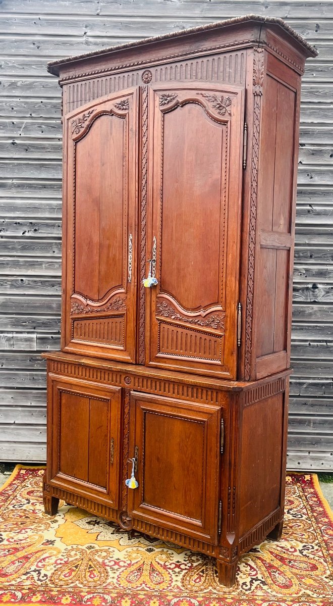 Norman Two-body Sideboard In Oak From The 19th Century-photo-5