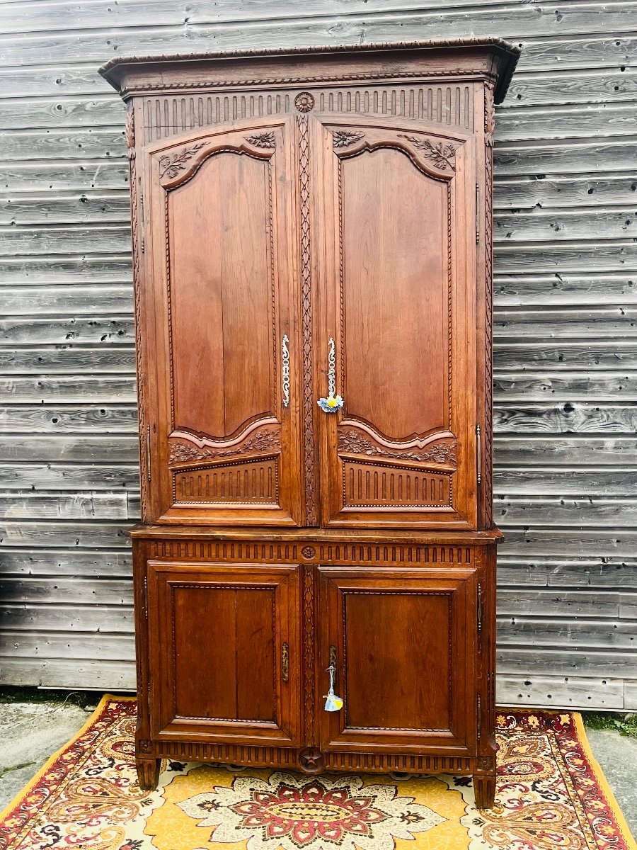 Norman Two-body Sideboard In Oak From The 19th Century-photo-7