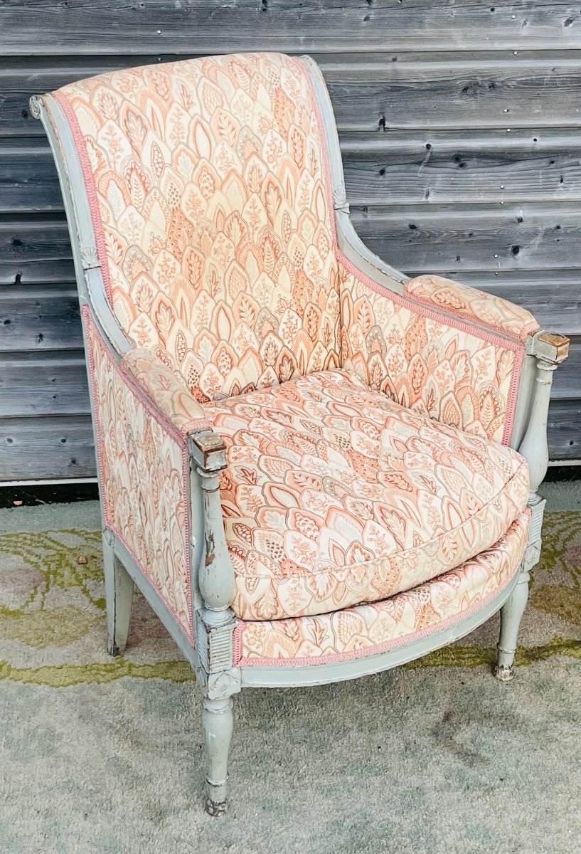 Bergère fauteuil en laque d’époque directoire -photo-2