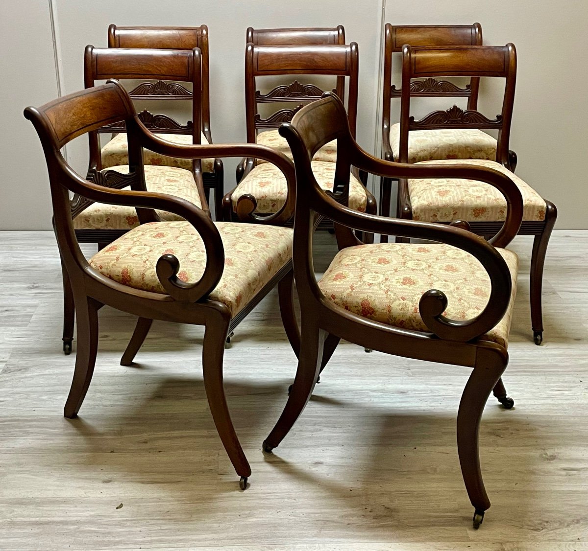 Set Of 6 Chairs And 2 Armchairs From The Charles X Period-photo-1