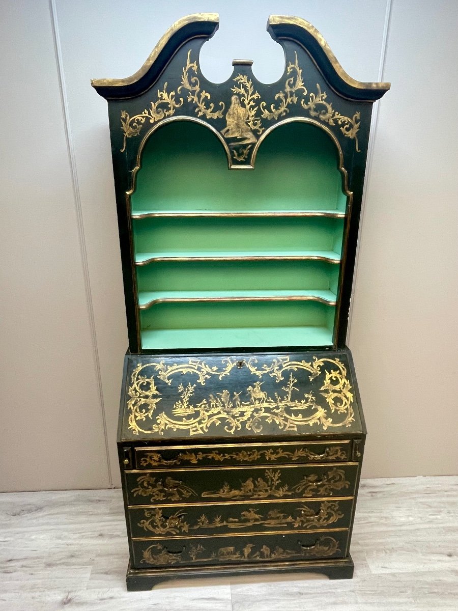 bureau scriban en laque de style Louis XIV -photo-8