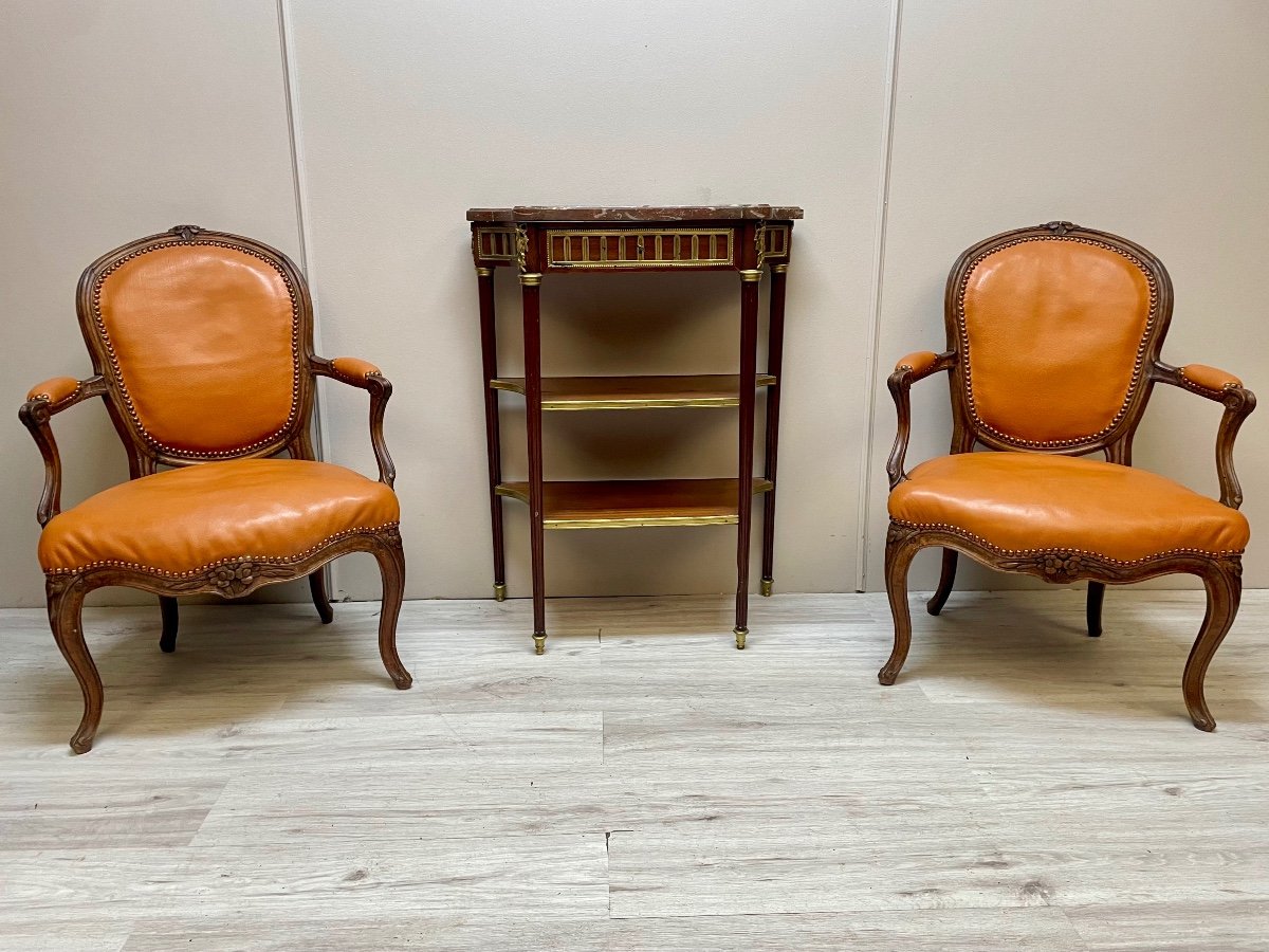 Louis XVI Mahogany Console Table -photo-3