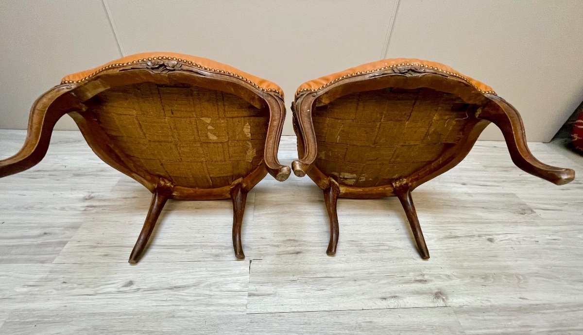 Paire De Fauteuils Cabriolet D’époque Louis XV -photo-6