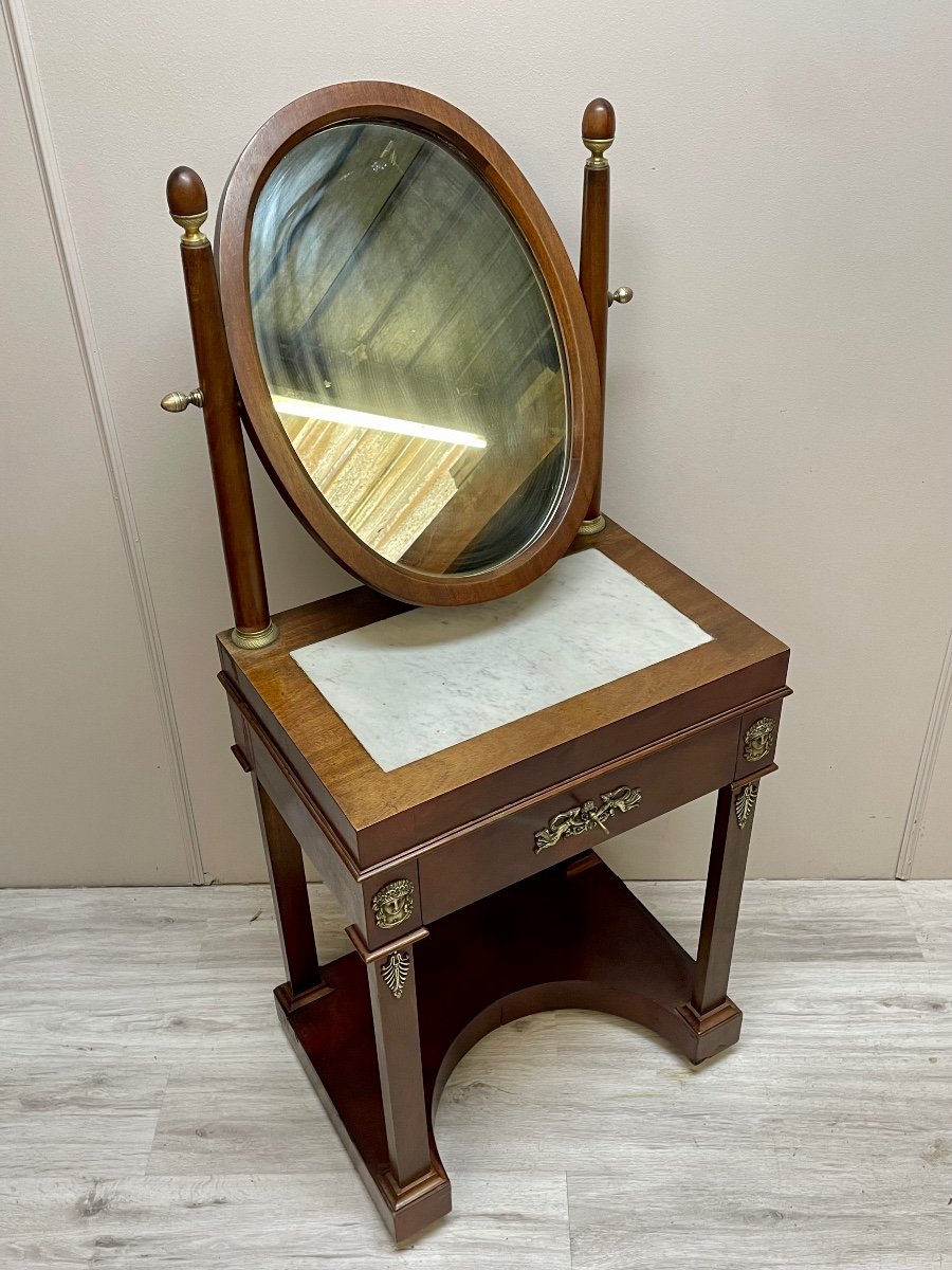 Beautiful Mahogany Dressing Table From The Empire Period-photo-4